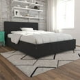 thumbnail image 3 of Novogratz Kelly Upholstered Storage Bed Frame, Full, Dark Grey Linen, 3 of 22