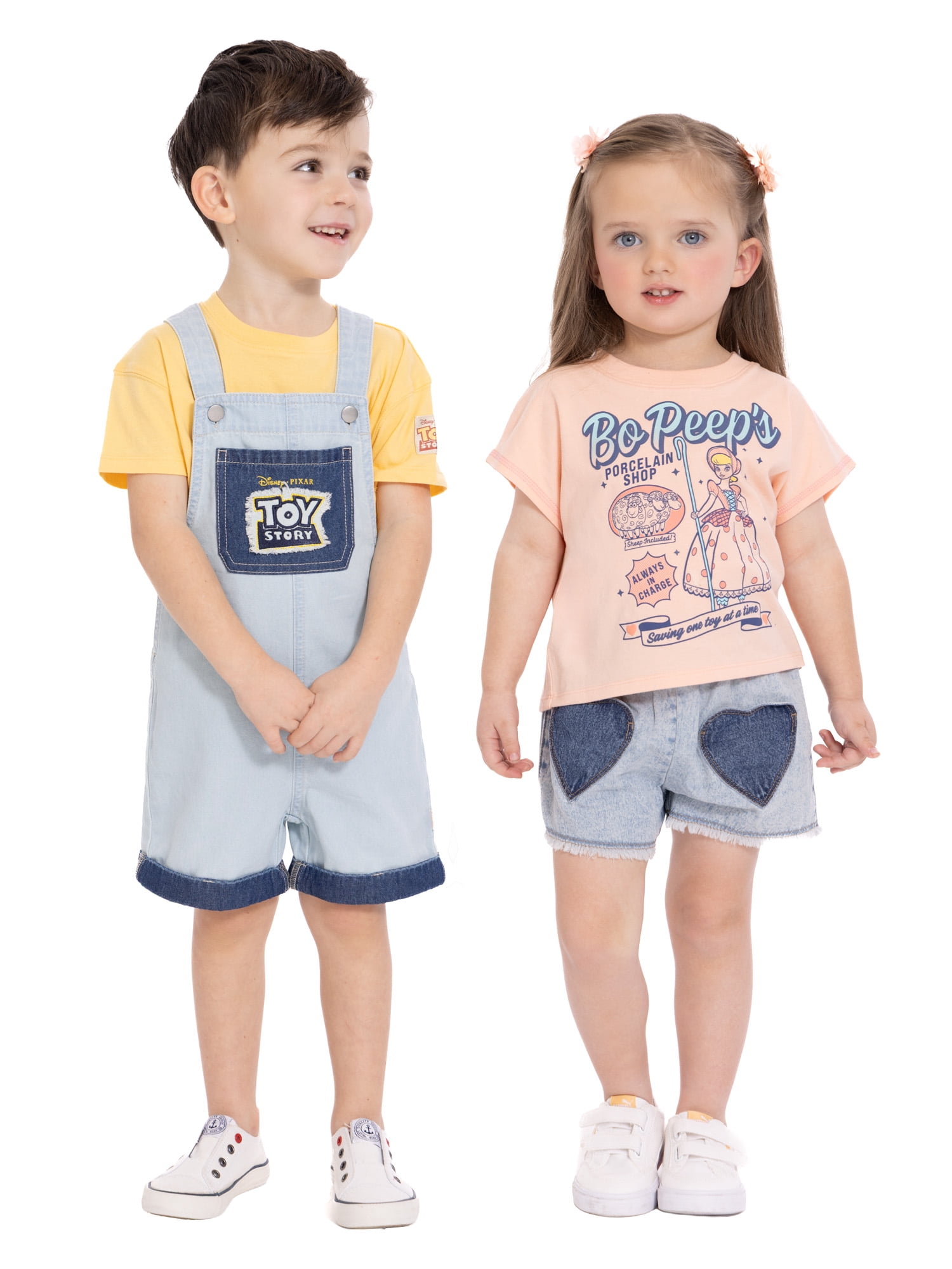 Toy Story Toddler Girls Graphic Tee and Denim Shorts Set, 2-Piece, Sizes 12M-5T