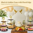 thumbnail image 4 of 9 Pcs Dessert Table Display Set, 3 Pcs 3-Tiered Cupcake Stands & 6 Pcs Square Dessert Serving Trays, Elegant Cake Stands Fruit Trays for Birthday, Wedding, Tea Party, Halloween, 4 of 7