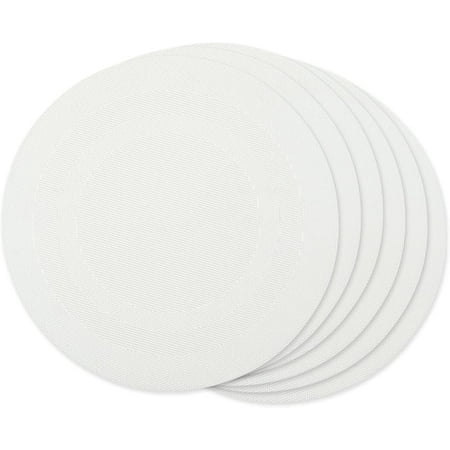 

PVC Tabletop Collection Woven Indoor/Outdoor Placemat Set 13x17.25 Black 6 Piece