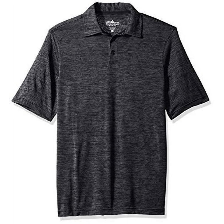 Charles River Men's Space Dye Performance Polo in Black S