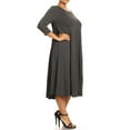 thumbnail image 4 of MOA COLLECTION Women's Plus Size Women's Jersey Knit A-Line Dress, 4 of 6