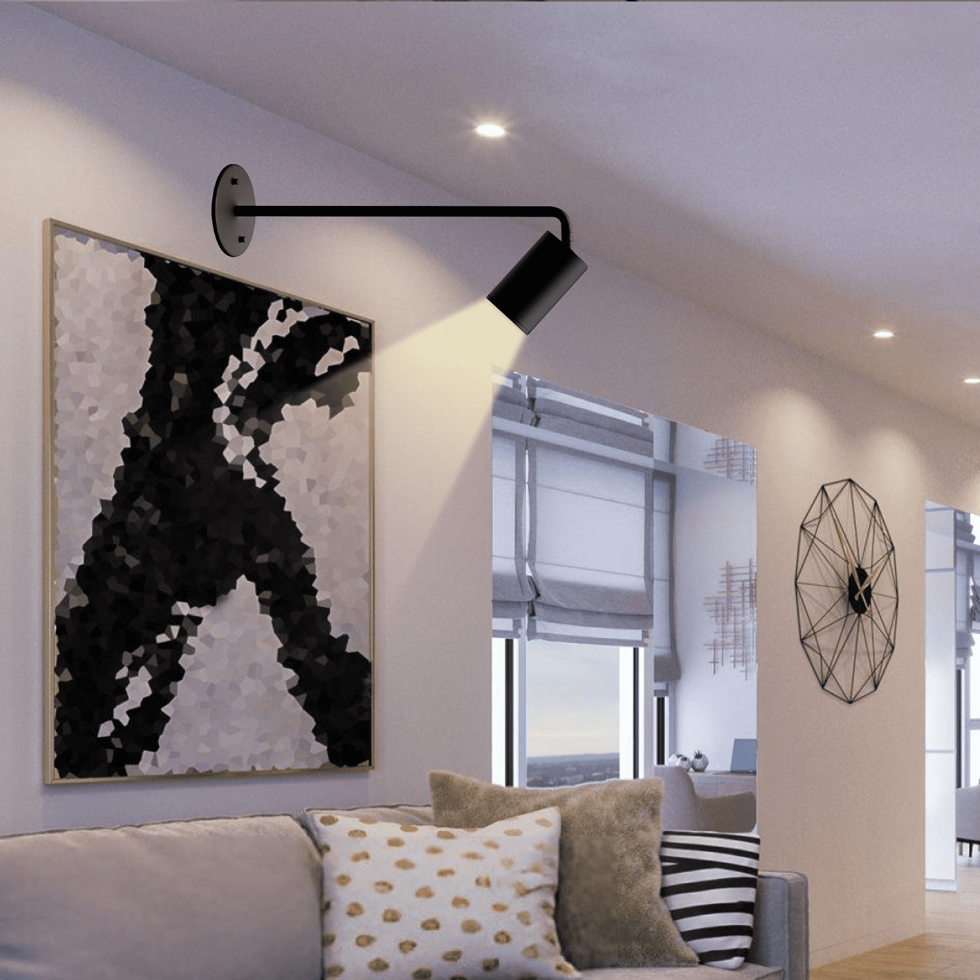 Kuzco 81751-BK Barclay 3.5" Adjustable Black Track Lighting Fixture, GU10 50W