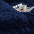 thumbnail image 2 of Aisbo Sherpa Winter Comforter, Reversible Flannel Blanket, 3D Jacquard Design, Warm & Cozy, Full Size, 2 of 6