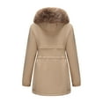 thumbnail image 5 of Womens Coats Fashion Solid Color Casual Zipper Winter Hooded Stand Sports Long Sleeve Parkas Cute Clothes Winter Coat for Women,Womens Zip Up Jacket Ladies Tops L, 5 of 6
