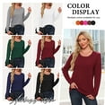 thumbnail image 5 of Asklazy Women's Sweater Lightweight Long Sleeve Soft Comfortable Pullover Tops Basic Knit,Wine Red,2XL, 5 of 8