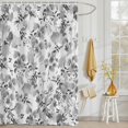 thumbnail image 3 of Shower Curtain Floral Shower Curtains for Bathroom Decor, Waterproof Polyester Shower Curtain Set with Hooks, Small Stall Size 36" x 72" Watercolor Wildflowers Gray, 3 of 9