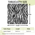 thumbnail image 2 of Zebra Print Tablecloth with Rainbow Stripes, Abstract Zebra Pattern, Colorful Animal Theme, Fashionable Zebra Aesthetic Table Cover for Kitchen or Outdoor Use, 2 of 6