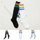 thumbnail image 2 of Qarigey Cómodos calcetines hasta la rodilla para niñas - Diseñados para usar Calcetines de punto de tubo medio para mujeres Alta Gris claro Type3 NO3, 2 of 6