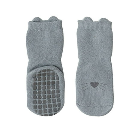

Lovskoo Baby Barefoot Shoes Socks Little Yoga Floor Socks Quality High-grip for Early Walkers and Active Kids Combed Cotton Non-Slip Autumn Winter Children for 1-3 Years Blue