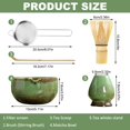 thumbnail image 2 of YSTIANN Premium 5-Piece Matcha Kit: Traditional Bamboo Whisk, Ceramic Bowl, Sifter & Stand – Complete Set for Authentic Japanese Tea – Perfect Gift for Newcomers & Connoisseurs(Brownish Green), 2 of 7