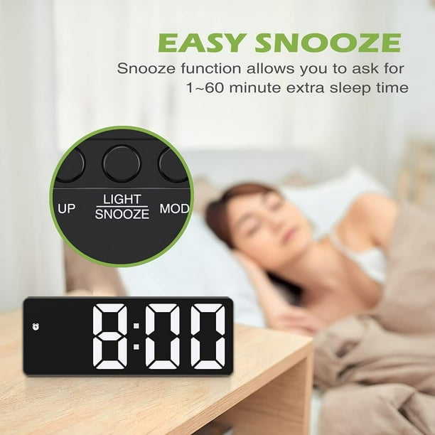 Réveil numérique pour chambres à coucher, horloge électrique à