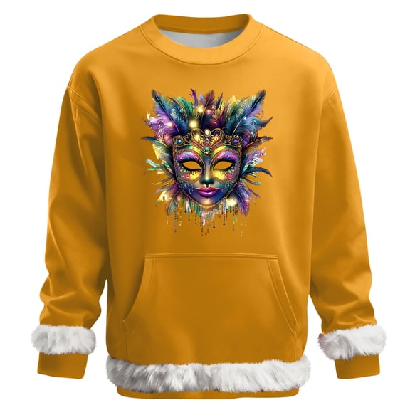 Yaoyar Men's Holiday Prints Long Sleeve T Shirt Crew Neck Cotton Shirts Mens Comfort Pullover Sweatshirt Top