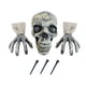 thumbnail image 5 of 3 estacas de esqueleto realistas para decoración de jardín, escenas de miedo, estacas para césped Cráneo, 5 of 9