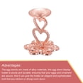 thumbnail image 4 of Crystal Ball Display Holder Heart Shaped Egg Stand Display 1.2 Inch Rose Gold, 4 of 5