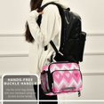 thumbnail image 6 of FORMRS Student Lunch Bag Insulated Reusable Cooler Box with Zipper Pockets, Heart Geometric, 6 of 9