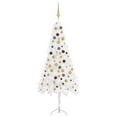 thumbnail image 3 of vidaXL Corner Artificial Christmas Tree LEDs&Ball Set White 59.1" PVC, 3077958, 3 of 24