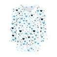 thumbnail image 4 of Ounisa T-Shirts à Manches 3/4 pour Femmes Col en V Manches Raglan Chandail Imprimé Décontracté Tendance Printemps Été Mode Hauts P-2TG, 4 of 6