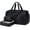 Black, variant on Coffee Faux Leather Weekender Duffel Bag Carry On Travel Laptop Compatible