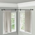thumbnail image 2 of 13/16" Dia Adjustable Corner Window Single Curtain Rod 48 to 84" (each side) in Black with Ingo Finials,(4889-482-CR), 2 of 3