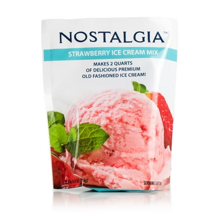 Nostalgia Old Fashioned Strawberry Ice Cream Mix, 8 (Best Strawberry Ice Cream)