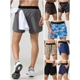 thumbnail image 4 of HAHADAXA Men Sports Shorts with Pockets Tower Loop Quick Dry Basketball Running Cycling Fitness Shorts, 4 of 5