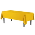 thumbnail image 2 of 24 Pack - Exquisite Disposable Yellow Plastic Tablecloth Cover - Heavy Duty - 54" x 108", 2 of 6