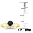thumbnail image 5 of SuperJeweler 1/2 Carat Rose Cut Black and White Diamond Ring In 14 Karat Yellow Gold For Women, 5 of 6