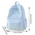 thumbnail image 3 of Floral Embroidery Backpack 17 In Large Capacity Nylon Lightweight Daypack, Multi-Pocket Casual Rucksack for Campus,, 3 of 5