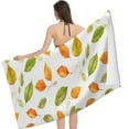 thumbnail image 3 of Shangniulu Fall Bathroom Towels Bath Towel, Soft Highly Absorbent Thanksgiving Towel for Beach Gym Spa Decorative, Autumn Yellow Maple Leaves Towels Decor 30x60in, 3 of 8