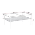 thumbnail image 6 of Leumius Rectangle Coffee Table with Tempered Glass top and White Legs, Modern Table for Living Room Home Office Studio, 6 of 9