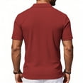 thumbnail image 4 of Dxzfnsa Men's Textured Knit Shirts Summer Men Casual Short Sleeve Vacation Pullover Tops Loose Button Lapel Collar Beach Knit Stretchy Golf Shirts, 4 of 7