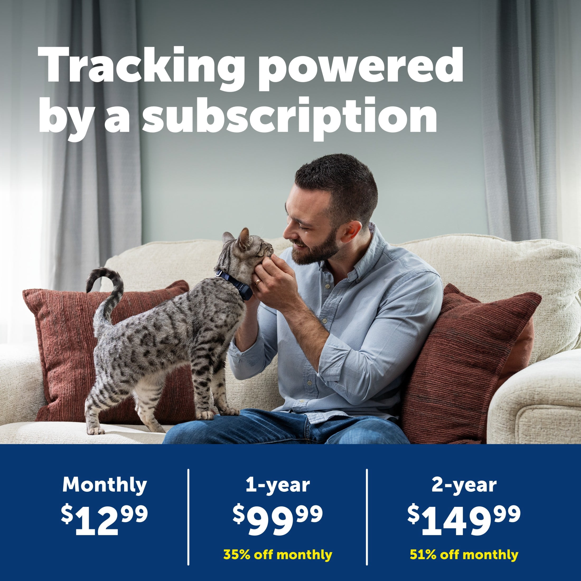 PetSafe GPS Cat Tracker, Live GPS Tracking, Subscription Required | Unlimited Safe Zones, Immediate Escape Alerts  Distance and rest time - Breakaway Collar  Up to 15-Day Battery Life