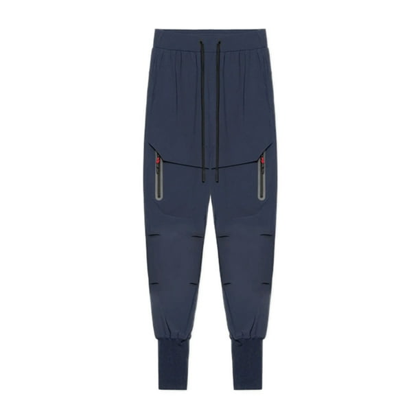 Pantalones de chándal casuales para hombre con bolsillos de cremallera Pantalones ligeros de secado rápido para correr y hacer senderismo Nituyy Pantalón deportivo casual de secado rápido para hombre con bolsillos con cremallera