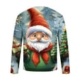 thumbnail image 5 of Blusas y camisas de manga larga y cuello redondo para hombre, informales, a la moda, con estampado navideño, cuello redondo, blusas de licra de manga larga para hombre., 5 of 5