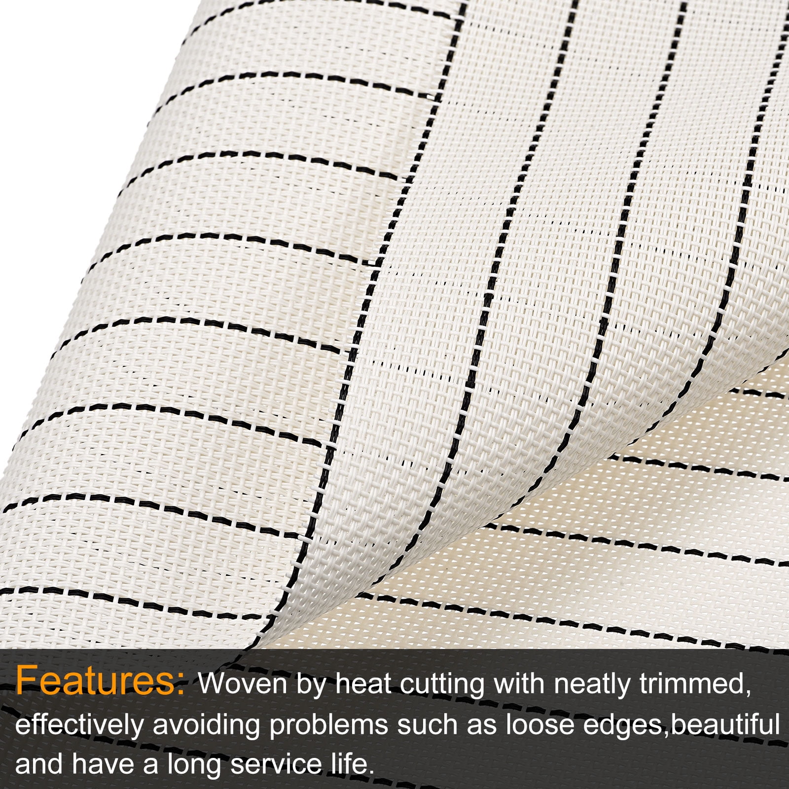 Unique Bargains PVC Washable Woven Place Mats for Dining Tables White 450x300mm 2 Pcs