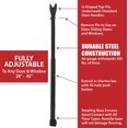 thumbnail image 2 of Dual Security Bar 2-Sets Adjustable-Length Portable Strong Door Bar For Hinged And Sliding Patio Doors & Windows Home Travel Security Extends 28 In. To 45 In. White, 2 of 4