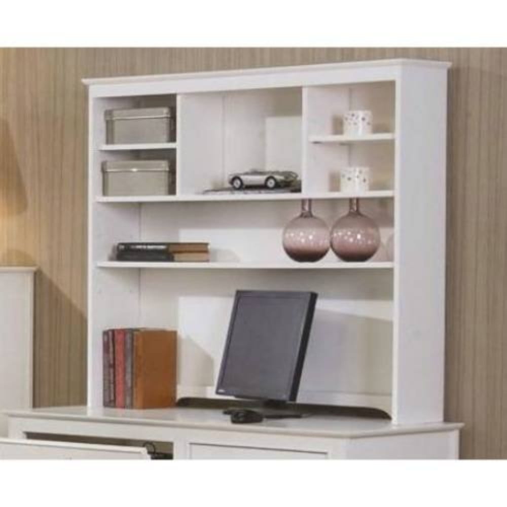 Benzara Wooden Computer Desk Hutch, White