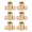 Golden, variant on 6-Pack Brass Nuts for 8MM Trapezoidal Screw Compatible with Ender 3, 10, 10S Upgrade