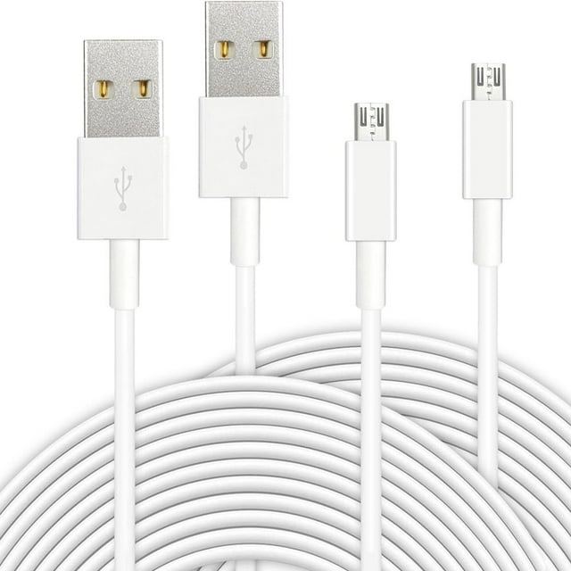 LNGOOR Câble d'Extension d'Alimentation 16,4 Pi 5 m pour Charge d'Extension USB vers Micro USB et Cordon de Synchronisation de Données