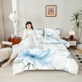 thumbnail image 4 of Castle Fairy Chic Floral Blossom 3 Pieces Queen Comforter Set for Teens Women Girls,Green Blue White Ultra Soft Bedding Sets,Botanical Plants Bedding Comforter Set,Luxury Bedroom Decor, 4 of 8