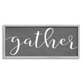 thumbnail image 2 of Stupell Industries Gather Rustic Family Calligraphy Cursive Sign Graphic Art Gray Framed Art Print Wall Art, Design by Lettered and Lined, 2 of 5