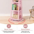 thumbnail image 4 of Resenkos Jewelry Armoire Cabinet, Jewelry Storage Chest,360° Rotating Mirrored Jewelry Cabinet Armoire 3 Color LED Modes Lockable-Pink, 4 of 10
