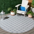 thumbnail image 2 of SAFAVIEH Martha Stewart Hampton Diamond Indoor/Outdoor Area Rug, Navy/Ivory, 6'5" x 6'5" Round, 2 of 7