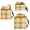 Amber Cream Plaid, variant on Dailycode 3 Pack Reusable Ziploc Bags Leakproof Sandwich Snack Freezer Bags, Dark Navy Blue Plaid