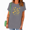 Grey, variant on UNISHE Women's Boho Wildflower Graphic Tee Casual Summer Short Sleeve Crewneck Shirt Tops