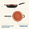 thumbnail image 6 of Farberware Easy Clean 12.5 Inch Ceramic Nonstick Frying Pan with Helper Handle, Dishwasher Safe, Black, 6 of 12