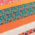 thumbnail image 5 of Lush Decor Boho Stripe Soft Sheet Set Turquoise/Tangerine 6Pc King, 5 of 7
