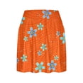 thumbnail image 5 of ZZwxWA Pants Women Wide Leg Trendy Flowy Sports Striped Floral Cute Summer Beach Party Leisure Elastic Bottoming Tie-Dye Print Skirt Pants Mid Waist Trousers Orange M, 5 of 5