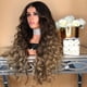thumbnail image 4 of Hot6sl Liquidación de Ahorros de Verano Peluca de Fiesta, Color Marrón Natural y Degradable, Cabello Largo y Rizado, Peluca Sintética de Moda, 4 of 5